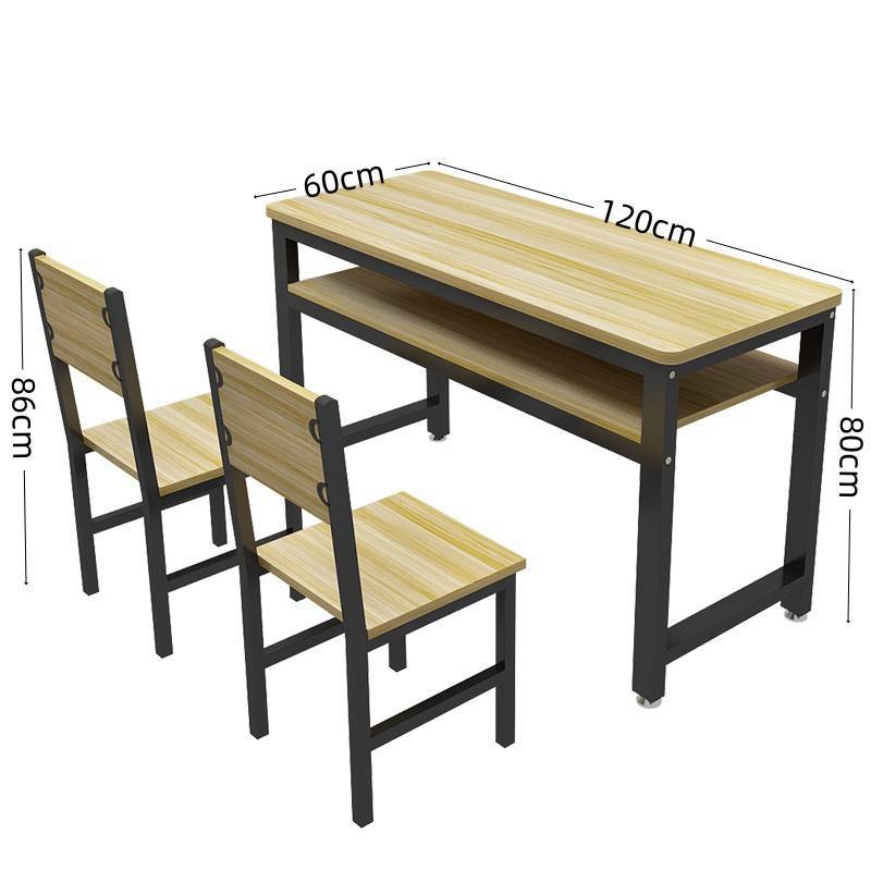 河洛伟业学习桌椅组合1.2m套高清大图