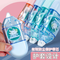 得力(deli)TG100-8点点胶高粘度胶带透明双面胶强力手账无痕网格手帐透明胶胶布点胶笔固定错题胶贴不留痕儿童手工胶