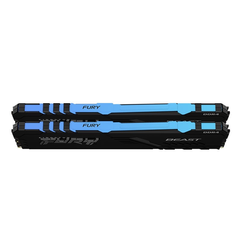 金士顿 (Kingston) FURY 32GB(16G×2)套装 DDR4 3600 台式机内存条 Beast野兽系列 RGB灯条 骇客神条