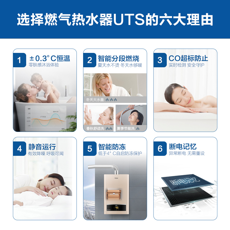 海尔 16升 水气双调 燃气热水器