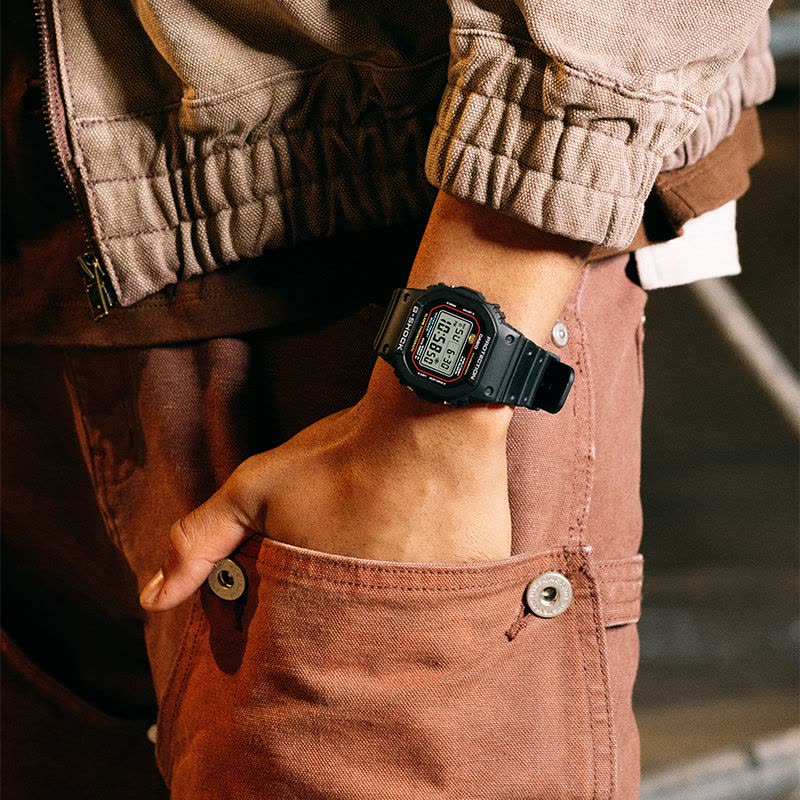 casio旗舰店卡西欧手表男款小方块G-SHOCK户外运动男士电子学生日韩石英表男DW-5600RL图片