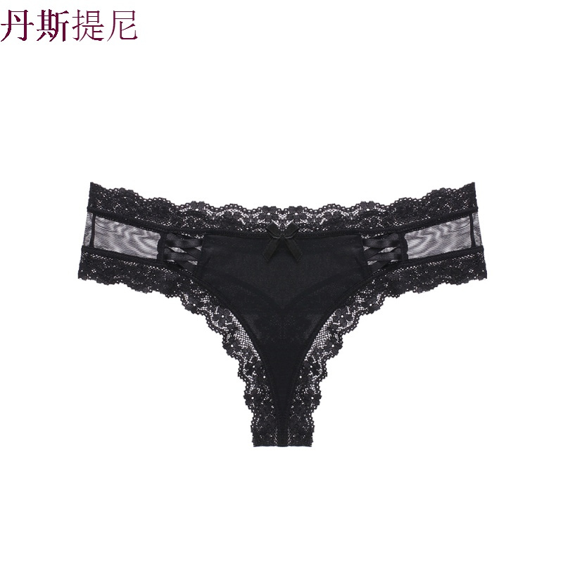 买5送1 性感超薄丁字内裤T字低腰超薄蕾丝诱惑三角内裤
