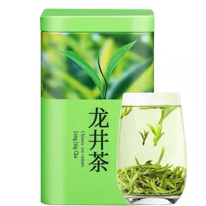 正宗明前绿茶新茶嫩芽豆香龙井春茶茶叶罐装125克高清大图