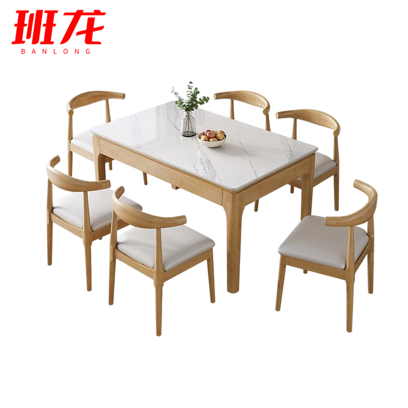 班龙餐桌1桌6椅套高清大图