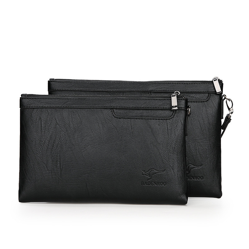 拜登袋鼠badenroo袋鼠男士手抓包信封夹包软皮大容量皮包111信封包