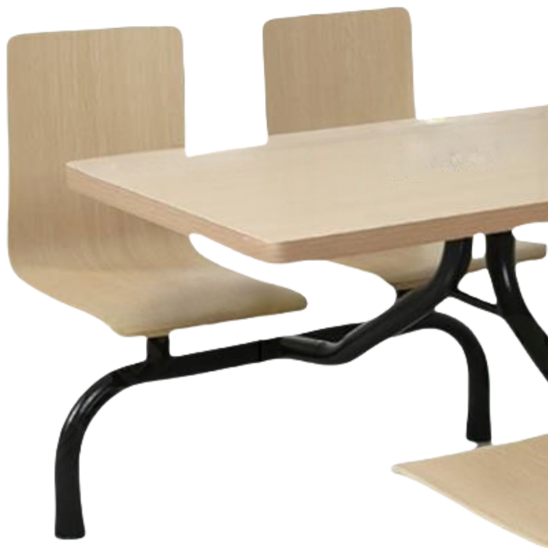 鑫龙都连体桌椅一桌四椅1.2米套高清大图