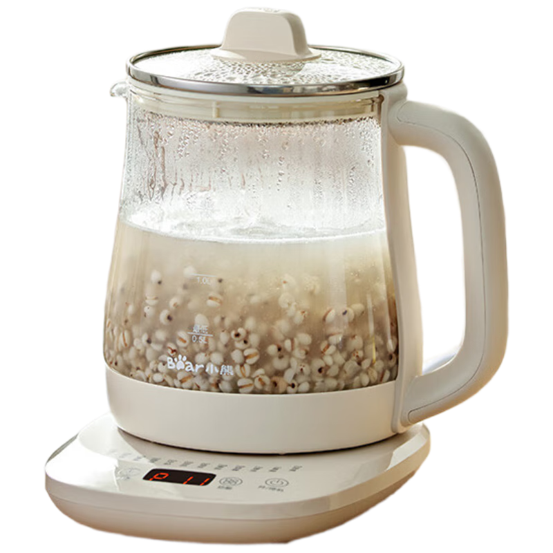 小熊Bear养生壶1.5L玻璃恒温煮茶壶800W底盘加热智能保温烧水一体花茶壶YSH-J15Z7-P01
