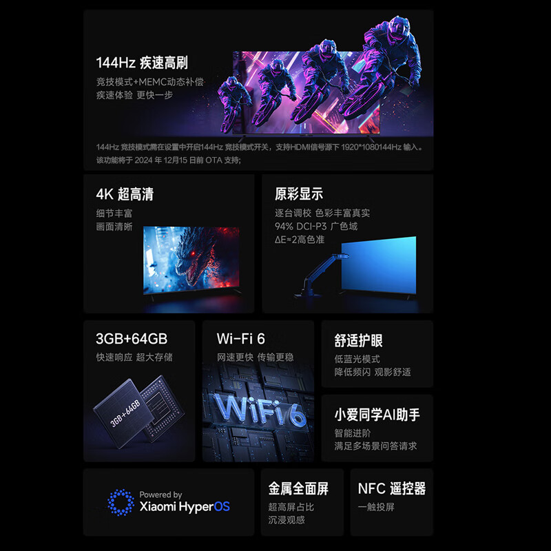 小米(MI)REDMI电视A Pro 65 2025节能版65英寸高清大图