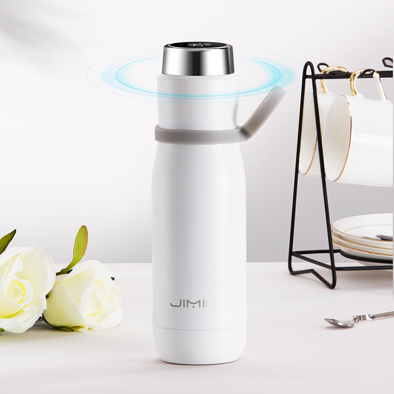 JIMI吉米有品S1 Pro 炫酷白450ML 智能水杯提醒喝水显示温度便携不锈钢杯子创意个性潮流杯子保温杯男女学生简约
