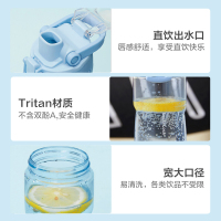 乐扣乐扣人鱼线运动水杯女塑料Tritan随手杯便携夏天学生男健身杯