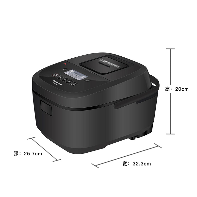 松下(Panasonic)家用智能小型电饭煲IH电磁加热3L迷你电饭锅 SR-L10H8 备长炭内锅高清大图