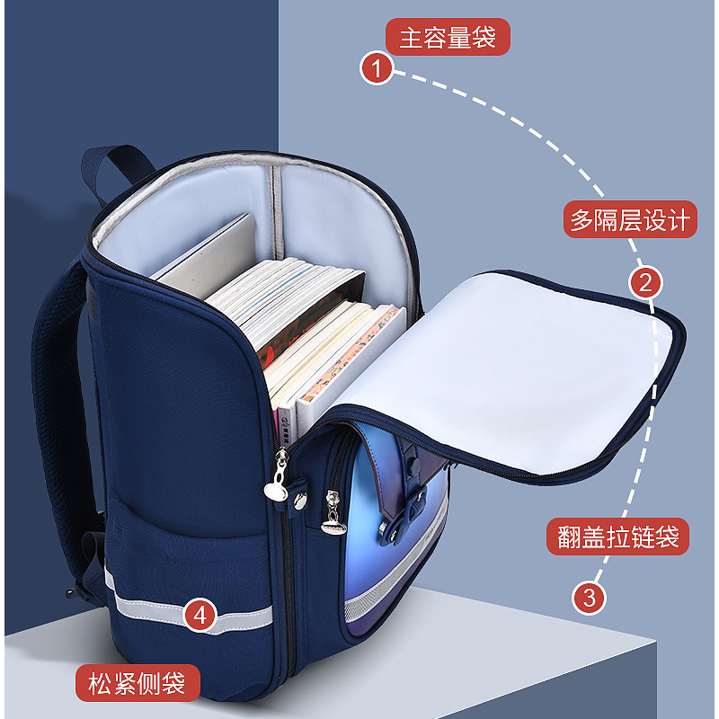 猎豹 新款护脊儿童书包带夜行反光条CZ015/个高清大图