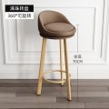 苏宁 质凡 办公家具吧台椅高脚凳 【可旋转】棕咖色-70CM原色木纹(仿麻布防水布)