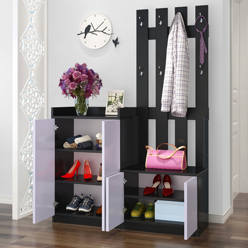 皇豹多功能鞋帽柜进门衣帽柜门厅换鞋凳玄关组合简约现代挂衣架鞋柜