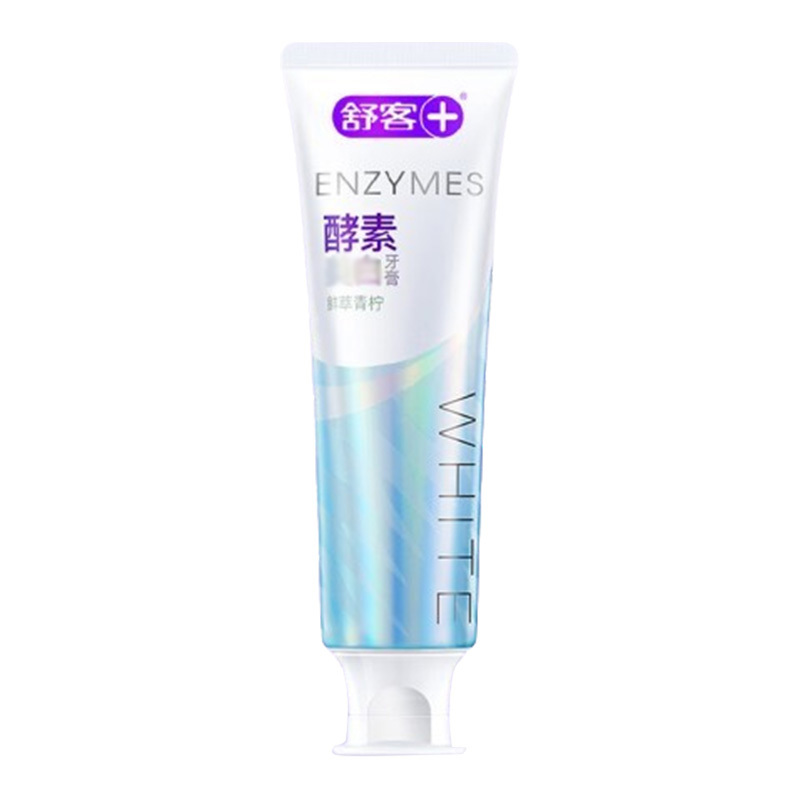 舒客牙膏专研美白护龈固齿清新口气泡沫绵密鲜萃青柠120g