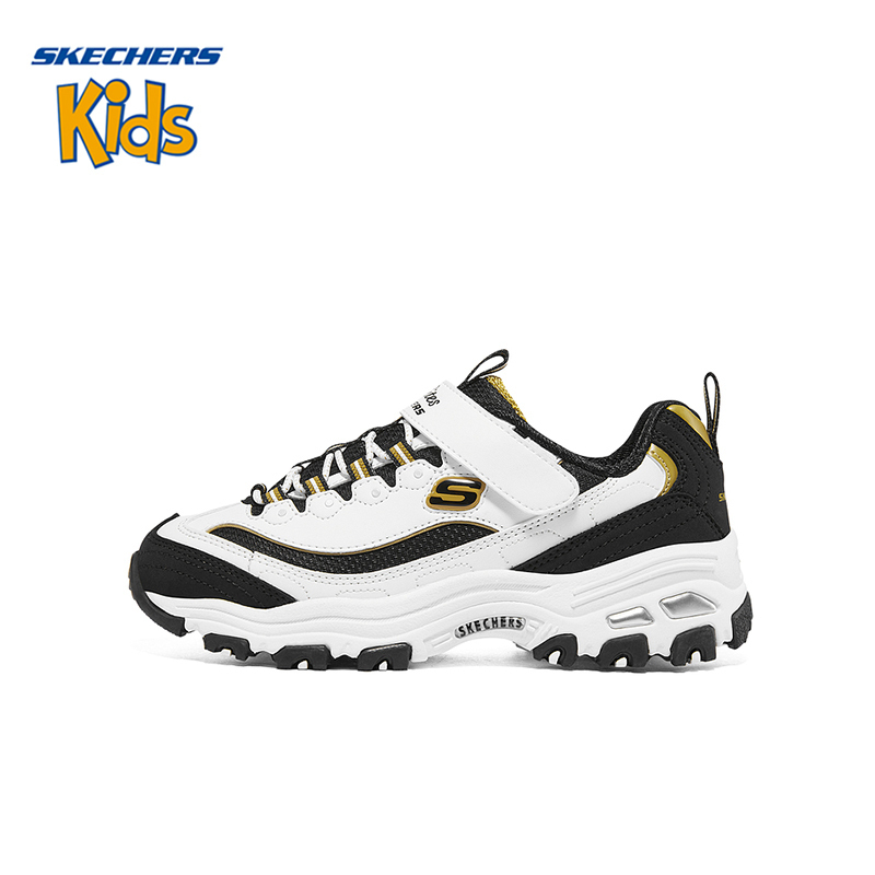 skechers斯凯奇熊猫鞋新款儿童老爹鞋男童运动鞋秋冬男孩鞋
