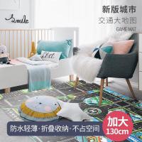 新款儿童城市交通模拟场景地图玩具小汽车停车场公路爬行游戏地垫