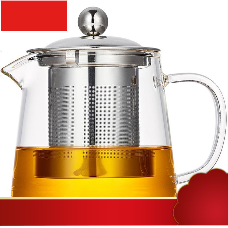 尼玻璃茶壶耐高温加厚泡茶壶过滤耐热家用玻璃水壶花茶壶套装