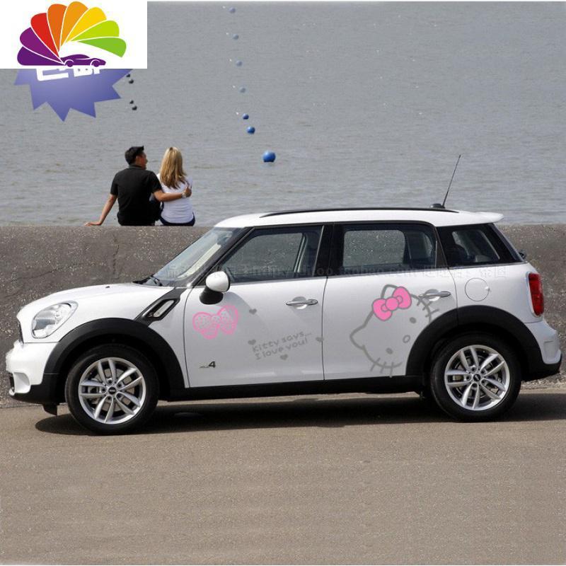 舒适主义汽车贴纸卡通车贴全车贴拉花整车贴hellokitty车身贴kt猫全车