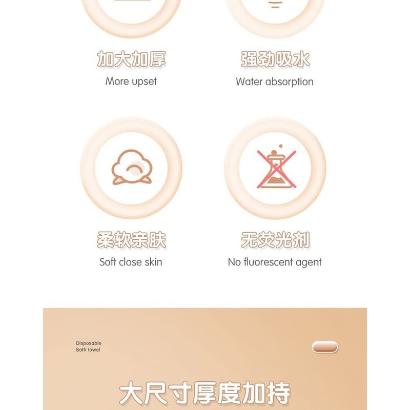 悦适一次性浴巾2包组套 2LBC01A(包装)高清大图