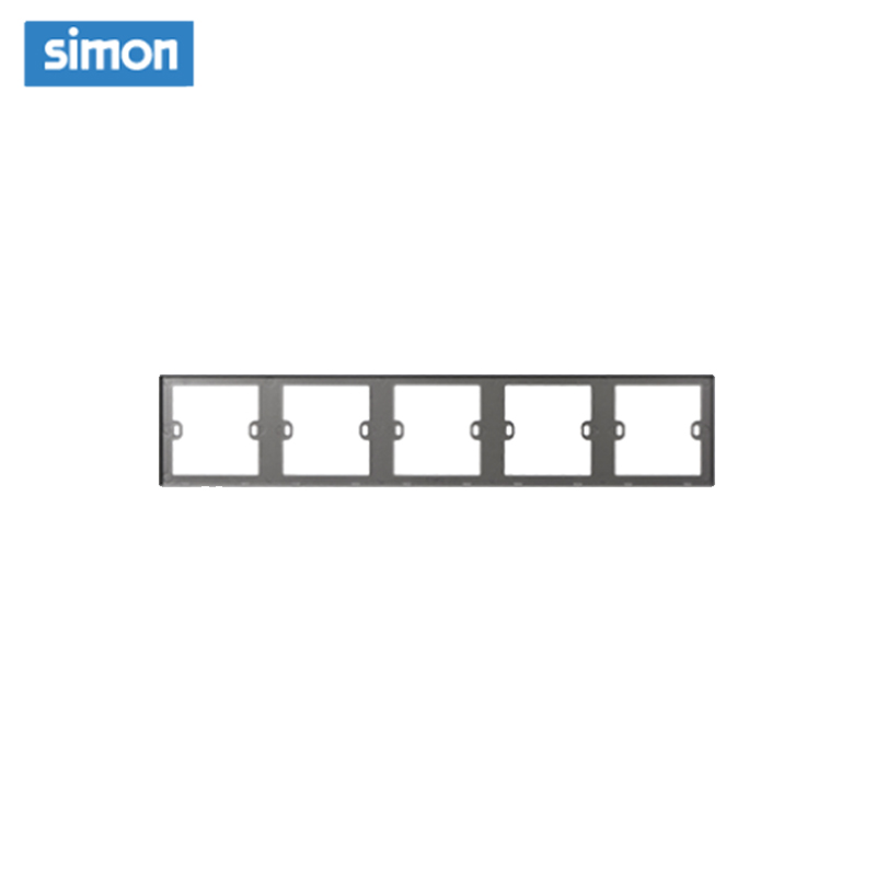 西蒙(simon) E3 插座开关插板86型开关插座面板 五位连体边框 荧光灰 五位连体边框