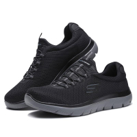 Skechers斯凯奇男鞋新款轻便透气耐磨运动休闲鞋52811-BBK ZP 52811-BKCC/黑/灰 44