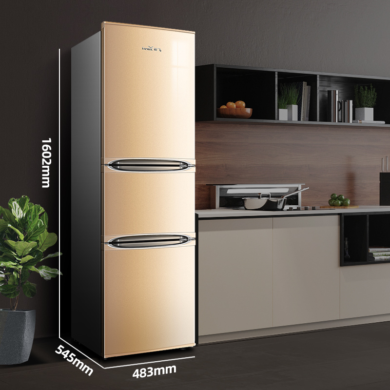 新飞冰箱1.6米1600mm高家用高度160cm一米六1米6三层三门式小户型
