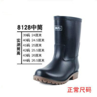雨鞋男士雨靴短筒轻便中筒高筒低帮防滑男防水鞋水靴胶鞋套鞋 8128中筒单层