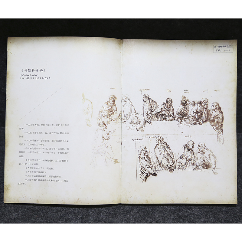 [醉染正版]正版 达·芬奇手稿 (意)列奥纳多·达·芬奇著 郑勤砚译 素描技术图纸 天文研究信件建筑解剖学绘画 达芬高清大图