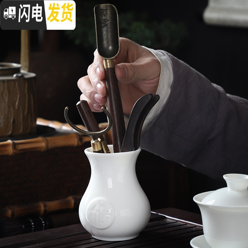 三维工匠德化白瓷茶具套装 家用羊脂玉瓷功夫茶具简约泡茶壶盖碗茶杯整套 侧把壶套装15头(带盖碗+茶道+小杯洗)