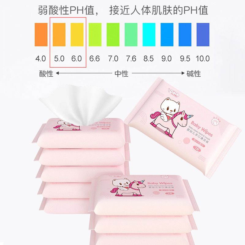 哎小巾1提9包婴儿手口湿巾棉柔质感细腻不掉絮迷你便携湿巾母婴家用高清大图