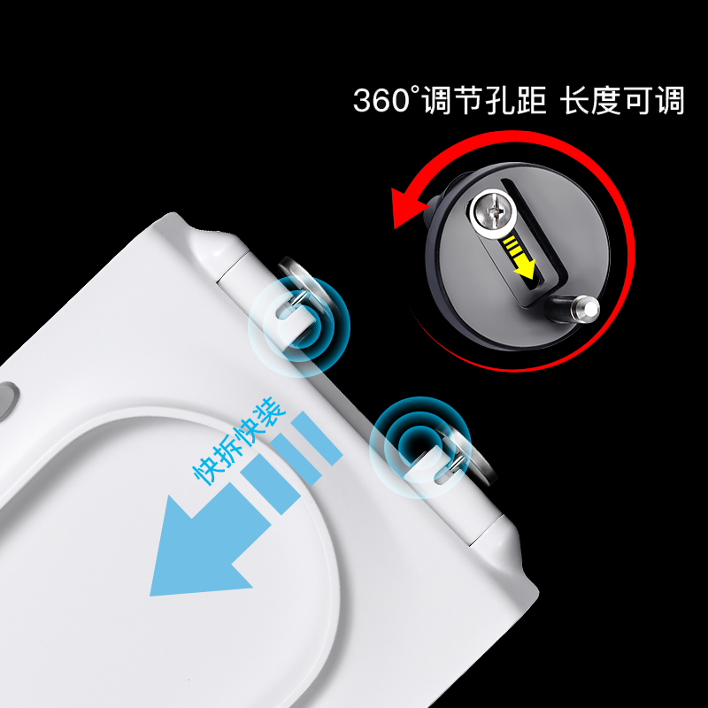 沐牌加厚方形脲醛马桶盖通用方型老式配件家用梯形厕所板坐便盖板高清大图