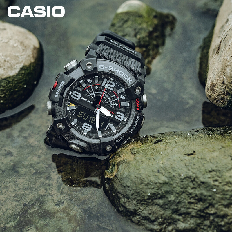 全国联保casio卡西欧gshock小泥王陆地系列防震防泥防水四重感应蓝牙