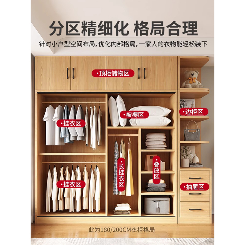 合祥源 移门衣柜加顶柜 1200*600*2400mm QX-YG21 组高清大图