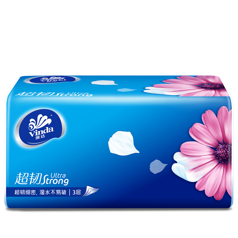维达(Vinda) 抽纸 (中规格) 超韧3层150抽软抽纸巾*24包整箱销售