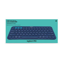 Logitech/罗技 K380多设备蓝牙键盘安卓苹果手机电脑平板随时切换 蓝色