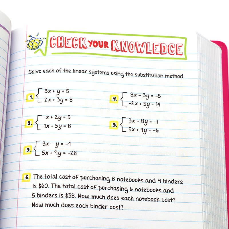 优等生笔记10册 [正版]美国中学生优等生笔记系列数学科学代数几何化学历史生物英语 英文原版Everything You图片