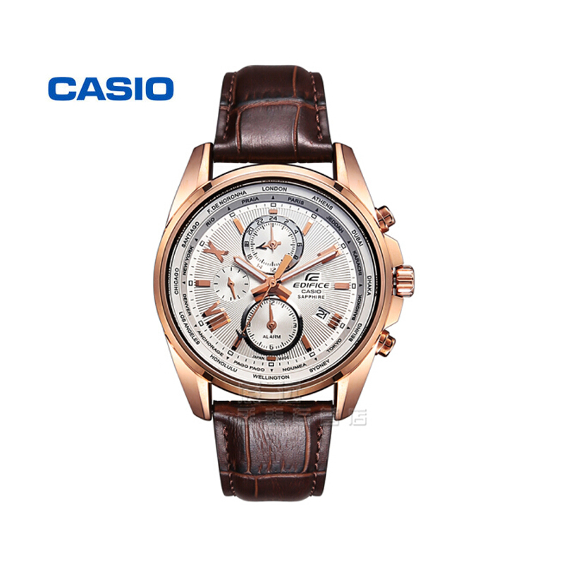 卡西欧（CASIO）男士手表 日韩品牌商务防水时尚石英表男 EFB-301JL-7A