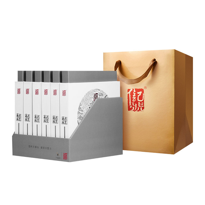 八马茶叶 信记号易武麻黑 云南普洱熟茶手撕饼 6饼装360g