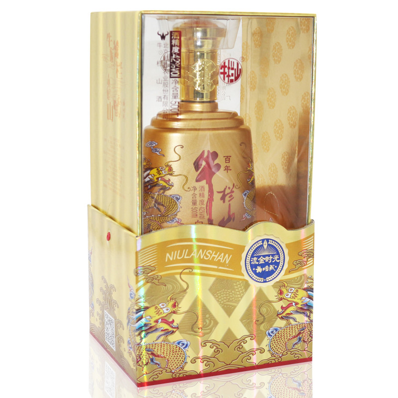 百年牛栏山二锅头流金时光 42度500ml *6瓶整箱礼盒装浓香型白酒高清大图