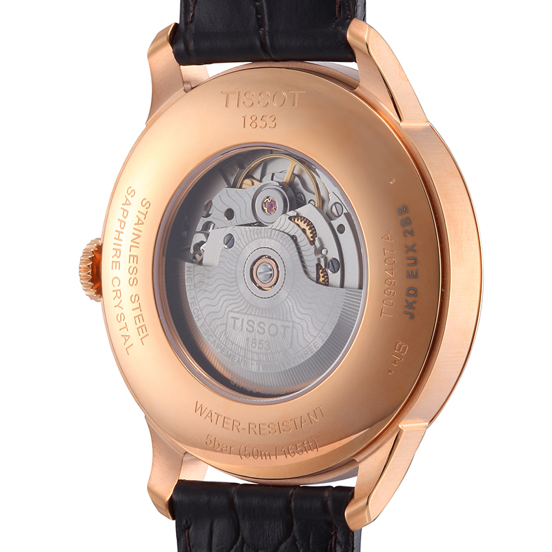 天梭(TISSOT)瑞士手表 杜鲁尔系列皮带男士机械表T099.407.36.038.00