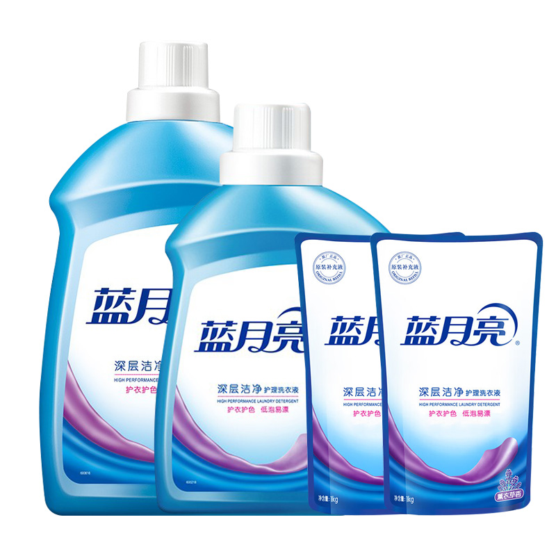 蓝月亮洗衣液套装7kg护色增艳深层清洁薰衣草香80001127