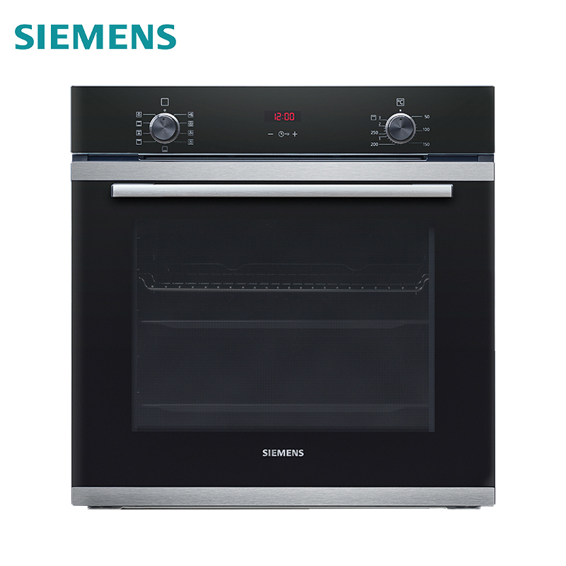 西门子(SIEMENS)嵌入式烤箱HB234ABS0W黑晶多功能家用烘焙电烤箱 71升大容量不锈钢管热风循环