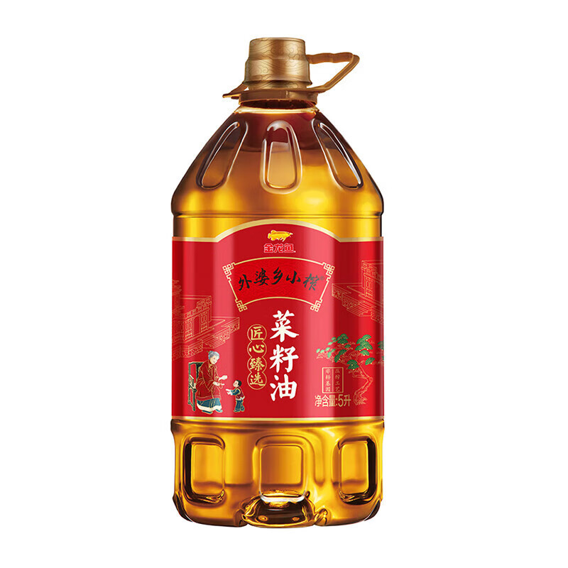 金龙鱼外婆乡小榨匠心臻选非转基因菜籽油 压榨5L