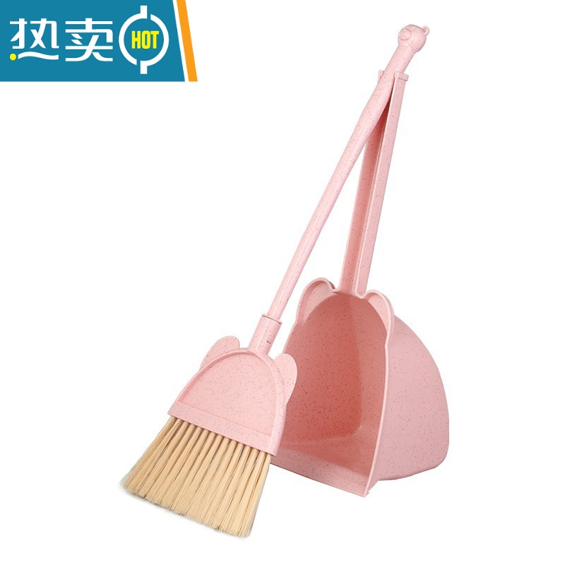 敬平儿童扫把簸箕套装拖把三件套玩具小扫把套装家用扫帚簸箕扫地笤帚高清大图