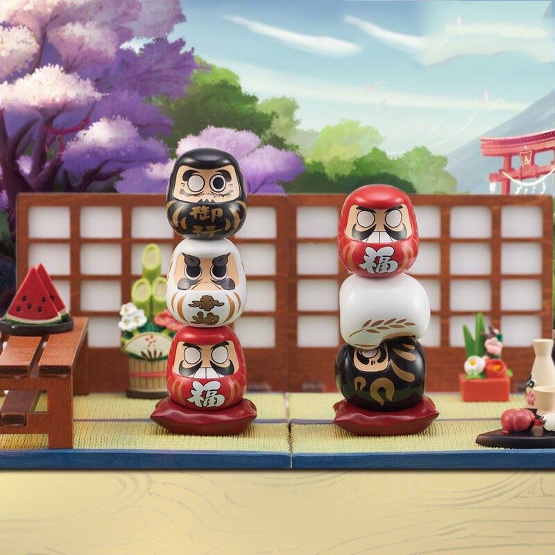 达摩叠叠乐(随机单只) 阴阳师手办盲盒袋玩具黑茨球达摩蛋叠叠乐公仔