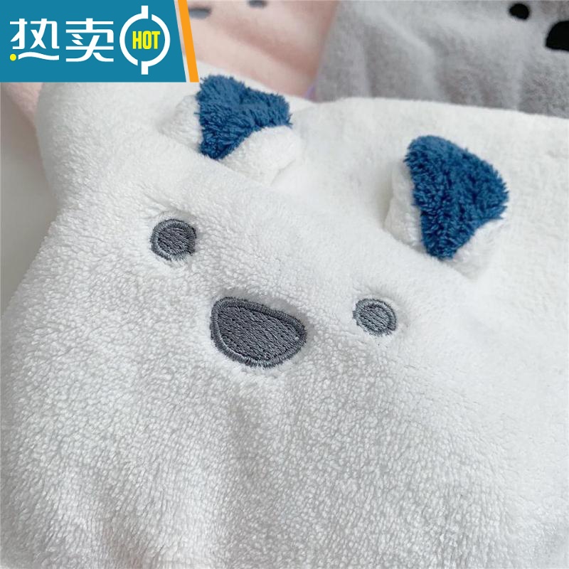 敬平干发帽吸水浴帽头发速干毛巾包头女可爱加厚干发巾洗头发浴帽 粉色小兔干发帽加厚高清大图