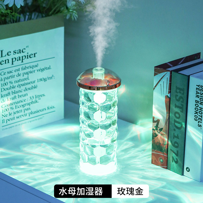 USB加湿器大雾量小型家用卧室孕妇婴儿学生宿舍办公室桌面摆件车载喷雾创意小蛮腰七彩氛围夜灯781