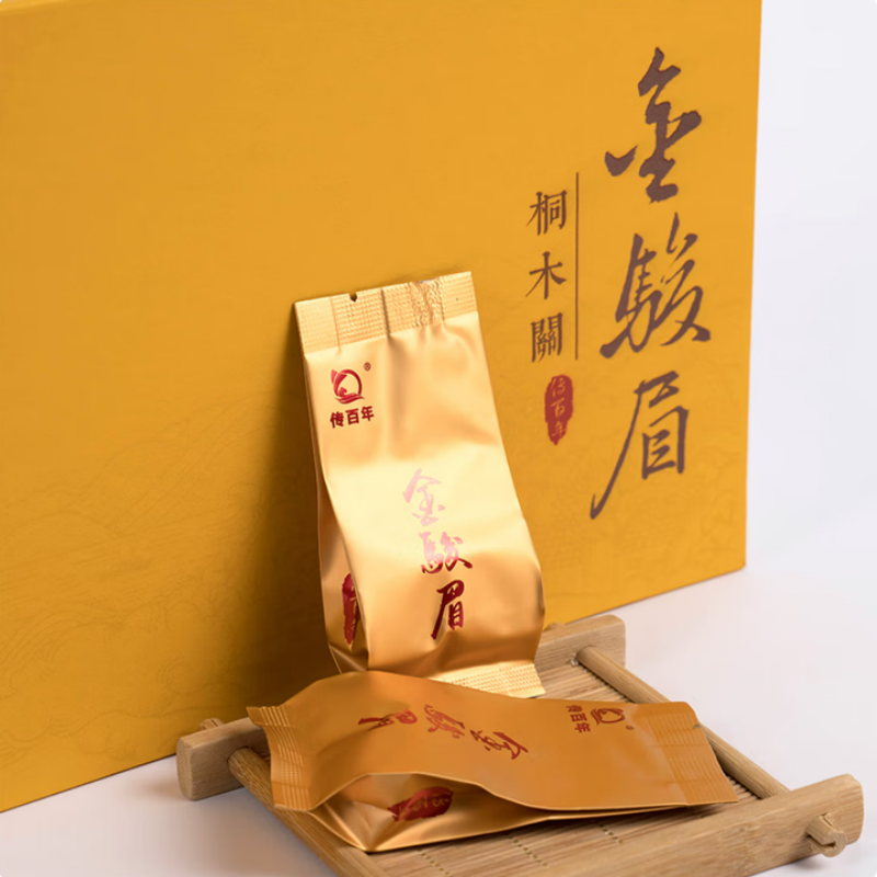传百年茶叶 金骏眉红茶武夷山茶叶 精美礼盒装 135克/盒(5克*27泡)高清大图