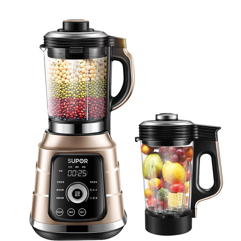 苏泊尔（SUPOR）破壁机JP37V-1300料理机 加热真空破壁料理机家用调理机多功能果汁机榨汁机双杯图片
